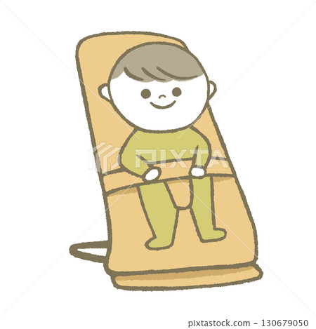 Baby riding a bouncer Baby riding a bouncer 130679050