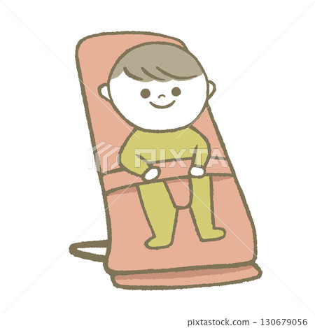 Baby riding a bouncer Baby riding a bouncer 130679056
