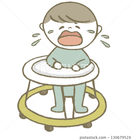 Baby on a walker 130679528