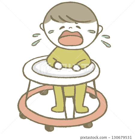 Baby on a walker Baby on a walker 130679531