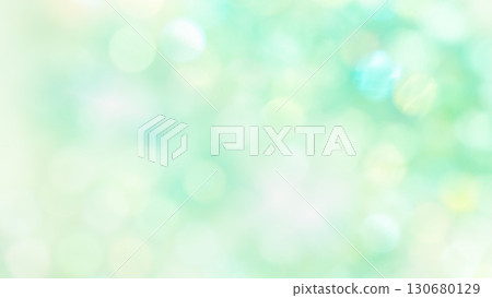 Soft, sparkling pale green background texture image with beautiful bokeh and gradation 130680129
