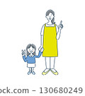一幅簡單的線條畫，畫中一位微笑的女托兒所老師和一位女幼兒園老師指著並解釋 130680249