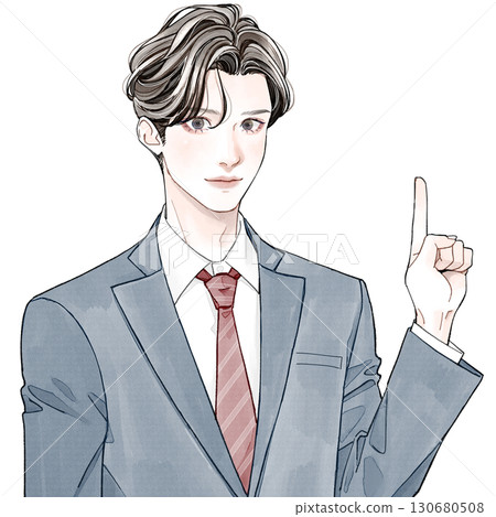 Office worker _ pointing 130680508