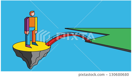 Isolated Man Needs to Cross the Bridge to Opportunity 130680680