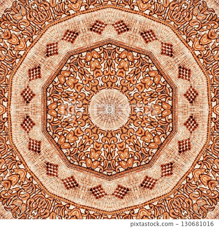 Mixed embroidery and batik art work for screen printing carpet, rug, fabric, tiles and flooring. Pattern design for the home decor, wrapping paper, curtains, wall covering etc 130681016