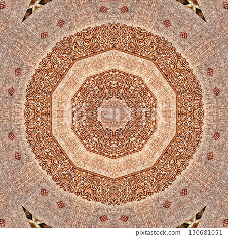 Mixed embroidery and batik art work for screen printing carpet, rug, fabric, tiles and flooring. Pattern design for the home decor, wrapping paper, curtains, wall covering etc 130681051