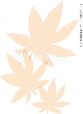 Illustration of autumn leaves of maple trees, light color Illustration of autumn leaves of maple trees, light color 130681284