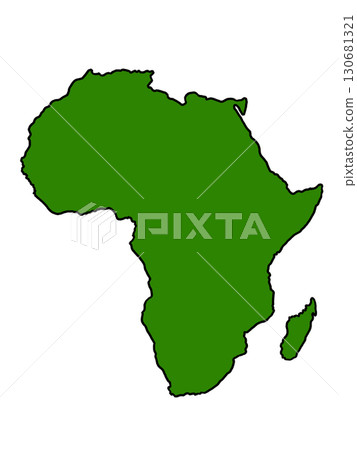 Map of Africa (green border) Map of Africa (green border) 130681321