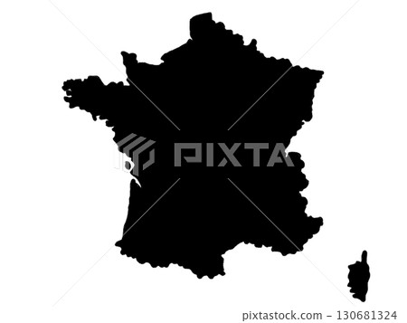 法國地圖(剪影) 法國地圖(剪影) 130681324