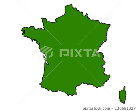 法國地圖(綠色邊框) 法國地圖(綠色邊框) 130681327