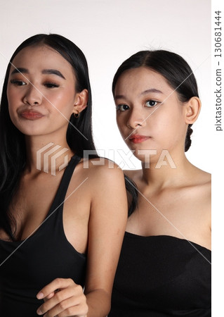 two beautiful women two beautiful women 130681444