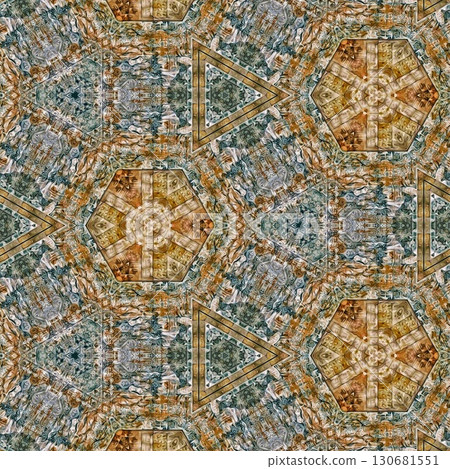 Geometric floral texture design for the website, theme. suitable for software background and user interface. medieval kaleidoscope pattern idea for print on fabric and floor carpet 130681551