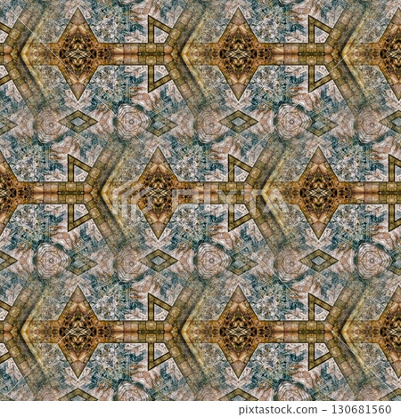 Geometric floral texture design for the website, theme. suitable for software background and user interface. medieval kaleidoscope pattern idea for print on fabric and floor carpet 130681560