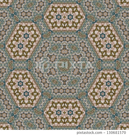 Geometric floral texture design for the website, theme. suitable for software background and user interface. medieval kaleidoscope pattern idea for print on fabric and floor carpet 130681570