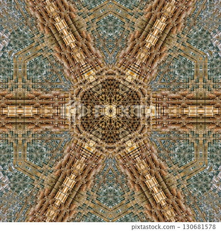 Geometric floral texture design for the website, theme. suitable for software background and user interface. medieval kaleidoscope pattern idea for print on fabric and floor carpet 130681578