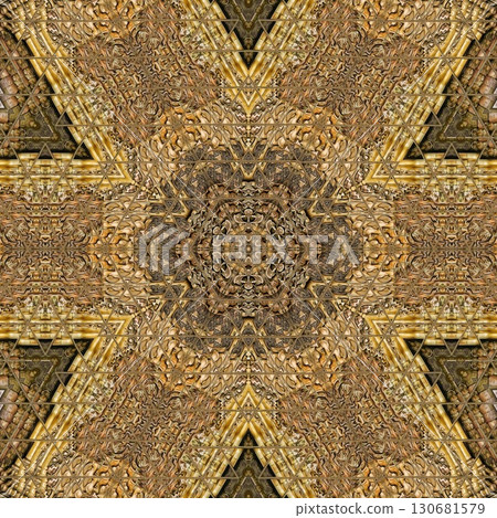 Geometric floral texture design for the website, theme. suitable for software background and user interface. medieval kaleidoscope pattern idea for print on fabric and floor carpet 130681579