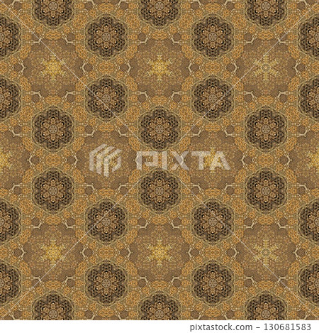 Geometric floral texture design for the website, theme. suitable for software background and user interface. medieval kaleidoscope pattern idea for print on fabric and floor carpet 130681583