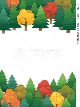 Northern Forest Square White Autumn Standard Paper Ratio Vertical 130681638
