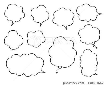 手寫風格蓬鬆的語音泡泡集 130681667