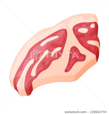 Beef Steak as Meat Product and Food Item from Butchery Shop Vector Illustration Beef Steak as Meat Product and Food Item from Butchery Shop Vector Illustration 130681734