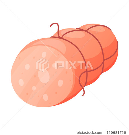 Wurst as Meat Product and Food Item from Butchery Shop Vector Illustration 130681736