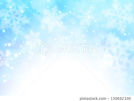 水彩雪花 130682100