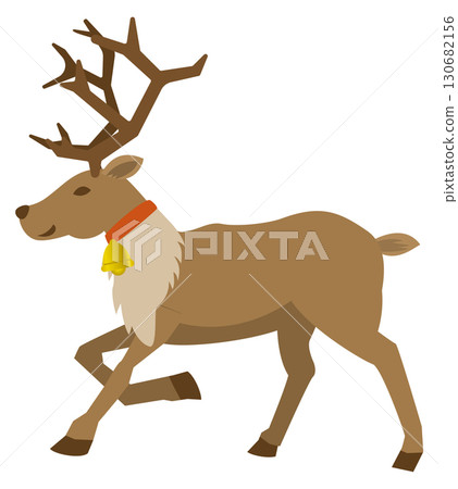 奔跑的馴鹿的插圖 奔跑的馴鹿的插圖 130682156