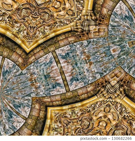 Tribal concept design for textile, flyer, brochure, magazine cover printing. Indigenous fashion pattern background for interior decoration and traditional costume or handicraft making Tribal concept design for textile, flyer, brochure, magazine cover printing. Indigenous fashion pattern background for interior decoration and traditional costume or handicraft making 130682266