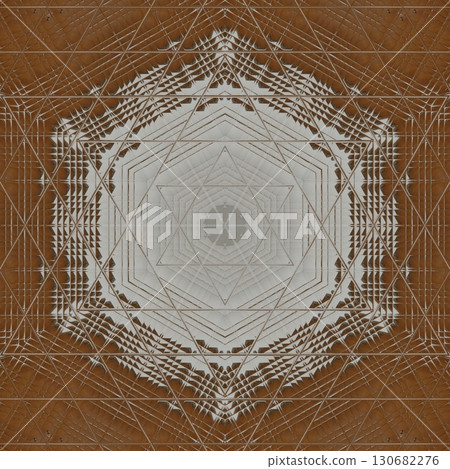 Tribal concept design for textile, flyer, brochure, magazine cover printing. Indigenous fashion pattern background for interior decoration and traditional costume or handicraft making 130682276