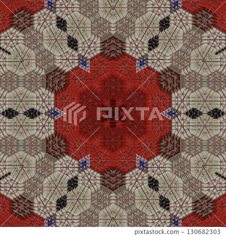 Tribal concept design for textile, flyer, brochure, magazine cover printing. Indigenous fashion pattern background for interior decoration and traditional costume or handicraft making 130682303