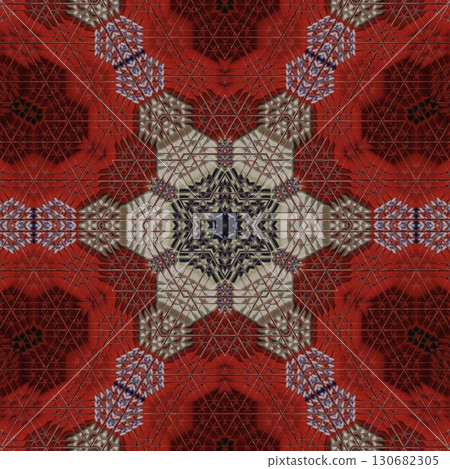 Tribal concept design for textile, flyer, brochure, magazine cover printing. Indigenous fashion pattern background for interior decoration and traditional costume or handicraft making 130682305