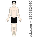 Anatomical upright position, male, front view, color, with clothes 130682440