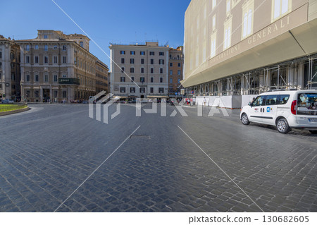 Rome, Italy - August 16, 2019: Fragment of Venice Square in the center of Rome Rome, Italy - August 16, 2019: Fragment of Venice Square in the center of Rome 130682605