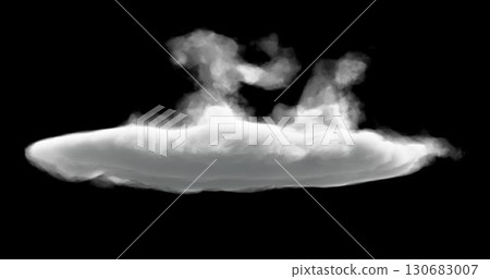 3d rendering. Cloud on a black background. Atmospheric phenomenon. 130683007