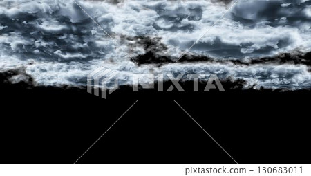 3d rendering. Cloud on a black background. Atmospheric phenomenon. 130683011