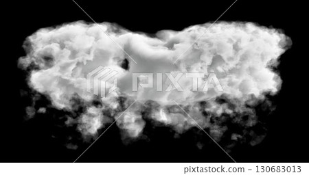 3d rendering. Cloud on a black background. Atmospheric phenomenon. 3d rendering. Cloud on a black background. Atmospheric phenomenon. 130683013