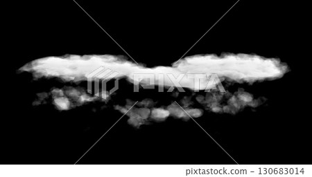 3d rendering. Cloud on a black background. Atmospheric phenomenon. 130683014