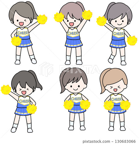 個性開朗的啦啦隊女孩 個性開朗的啦啦隊女孩 130683066