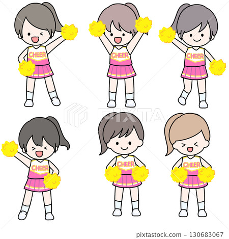 Cheerful cheerleader girl Cheerful cheerleader girl 130683067