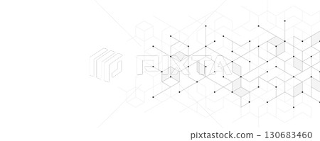 Abstract pattern with simple geometric figures and dots Abstract pattern with simple geometric figures and dots 130683460