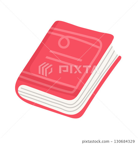 Pink book, doodle vector illustration for kids and baby design, white background Pink book, doodle vector illustration for kids and baby design, white background 130684329