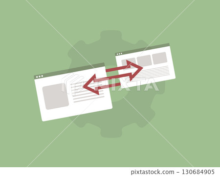 Backlink strategy with connected links symbolizing link building. SEO growth and website authority improvement for digital marketing and search optimization, vector illustration Backlink strategy with connected links symbolizing link building. SEO growth and website authority improvement for digital marketing and search optimization, vector illustration 130684905