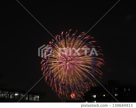 The Todabashi Fireworks Festival seen from the other side of the apartment building The Todabashi Fireworks Festival seen from the other side of the apartment building 130684913