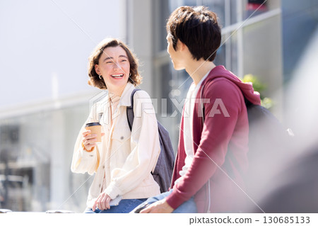 Inbound tourism: Foreigners strolling around the streets of Tokyo Inbound tourism: Foreigners strolling around the streets of Tokyo 130685133