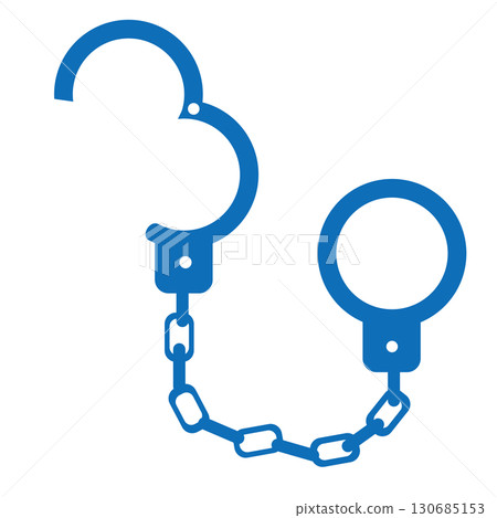 Illustration material of handcuffs 130685153