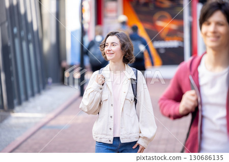 Inbound: Foreign women strolling through the streets of Tokyo Inbound: Foreign women strolling through the streets of Tokyo 130686135