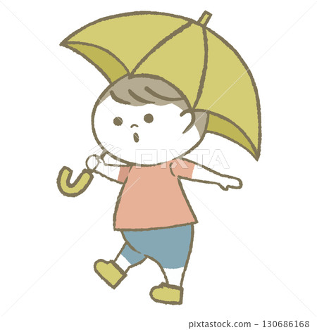 打著陽傘的孩子 130686168