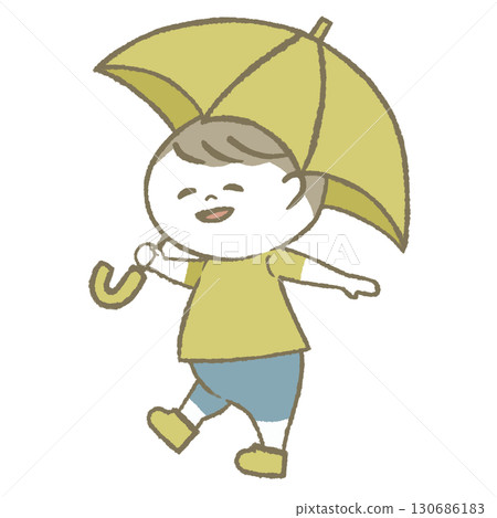 Child with a parasol 130686183
