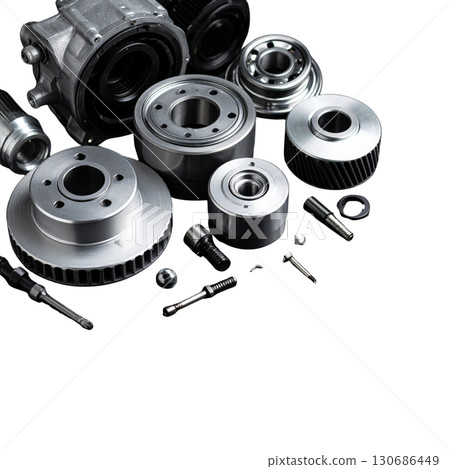 Metal tools isolated on white background Metal tools isolated on white background 130686449