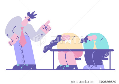 Furious boss and angry director concept 130686620